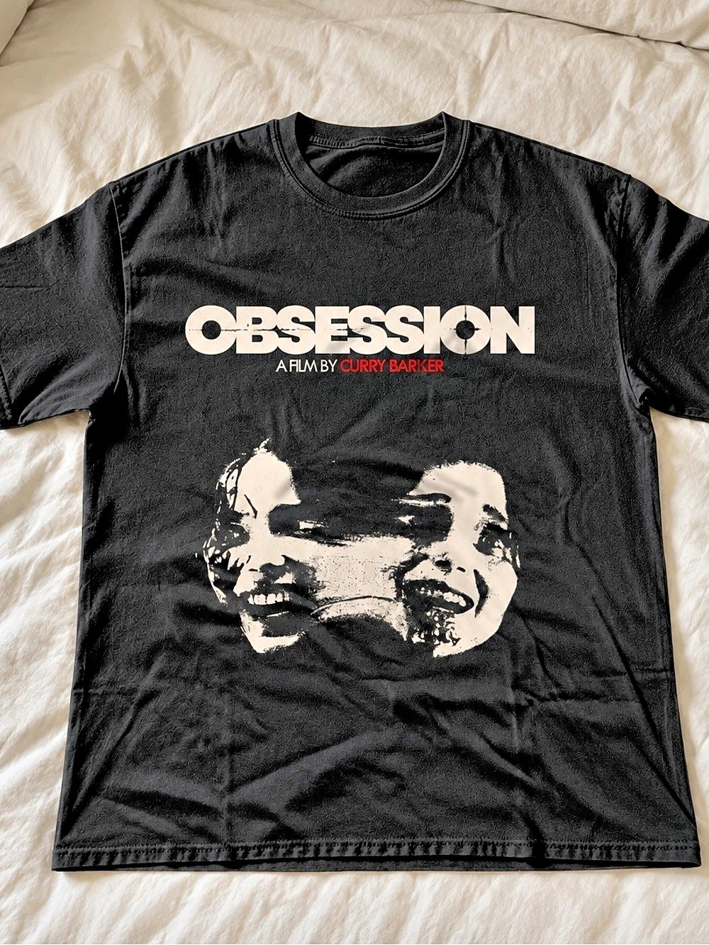 Black Obsession Indie Horror Film Graphic Tee Gildan Reprint